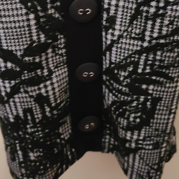 ARTEX Black & Gray Applique Elastic Waistband Dress Pant Size Small NWT - Picture 4 of 5